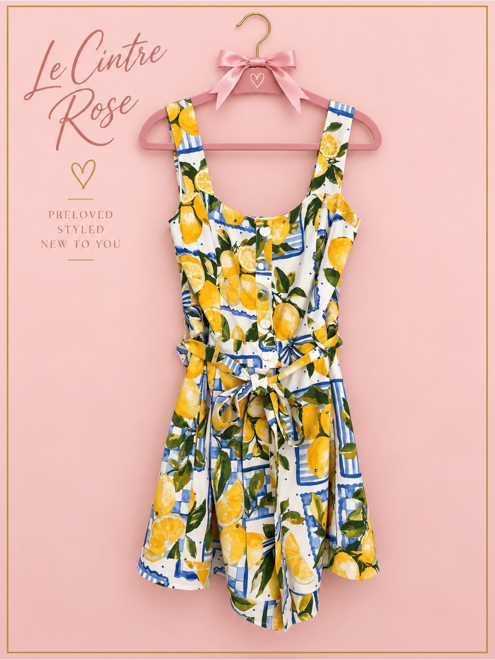 Sugarlips Yellow Lemon Print Sleeveless Romper